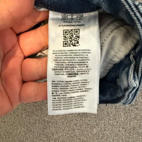 Guess Womens Denim Logo Print High-Rise Shorts Size 29 - Picture 4 of 6